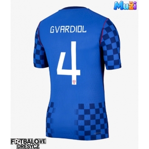 Chorvatsko Josko Gvardiol #4 Venkovní Dres MS 2026 Krátký Rukáv Chorvatsko Josko Gvardiol #4 Venkovní Dres MS 2026 Krátký Rukáv